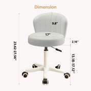 Small Round Rolling Armless Comfy Office Chair