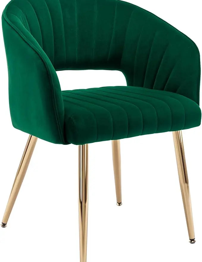 Home Office Chair Swivel Velvet Desk Chair Accent Armchair Upholstered Modern Tufted Chairs with Gold Base