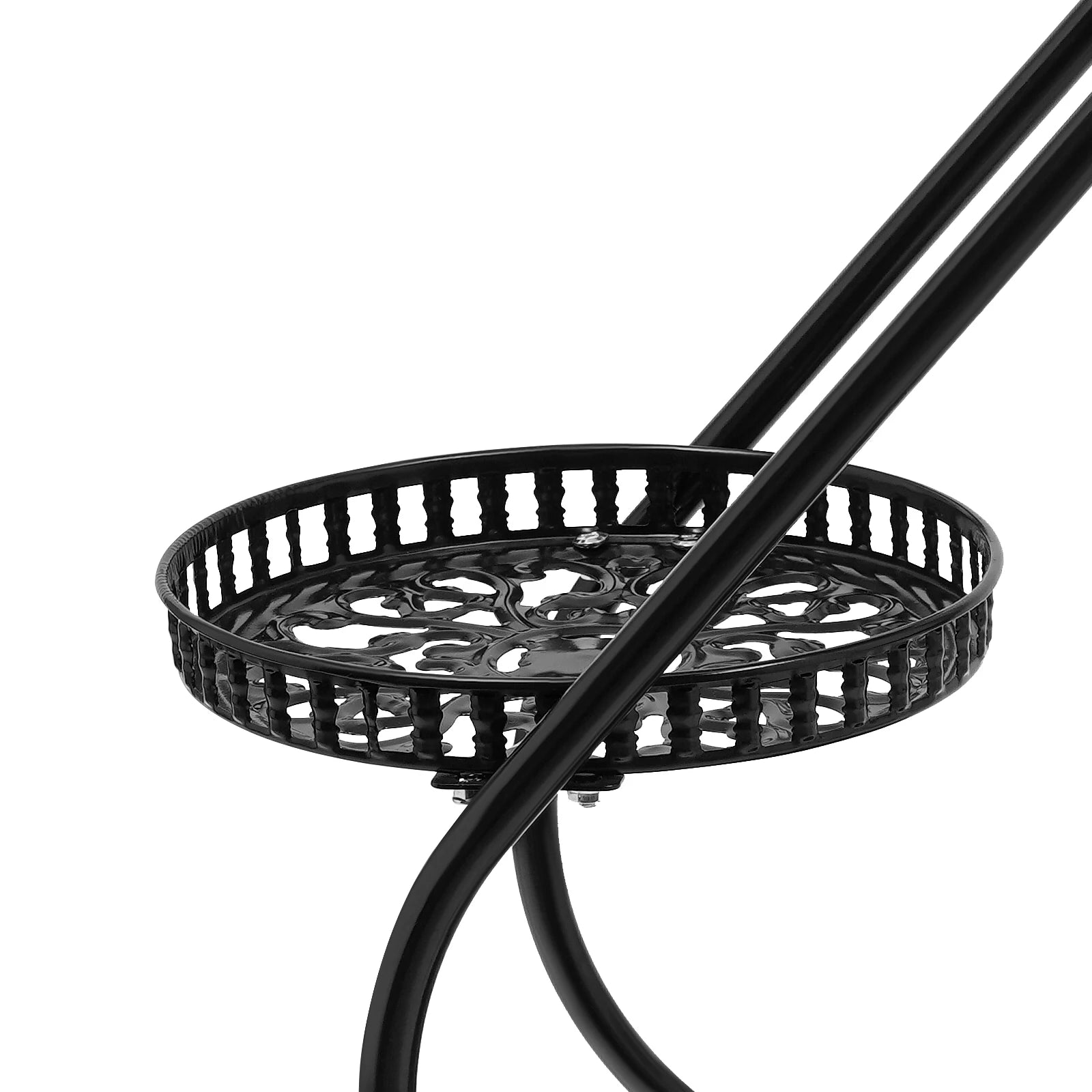 4-Tier Metal Plant Stand Heart Flower Pot Stand 6 Potted Plant Display Rack Indoor Outdoor Plant Shelf for Balcony Patio Garden