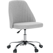 Armless Small Swivel Desk Office Chair with Backrest