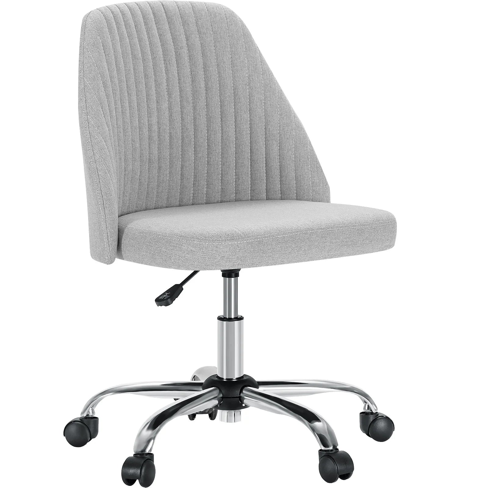 Armless Small Swivel Desk Office Chair with Backrest