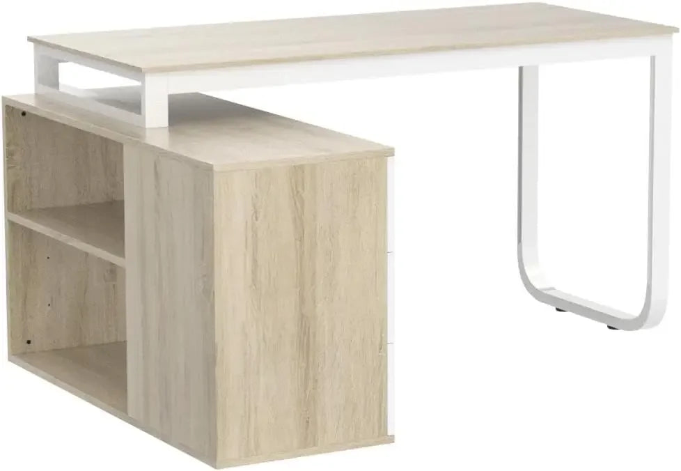 Home Office Computer Desk with 3 Drawers and 2 Shelves