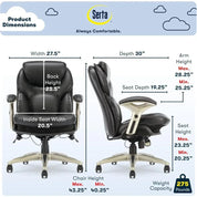 Ergonomic Adjustable Mid Back Desk Chair with Lumbar Support