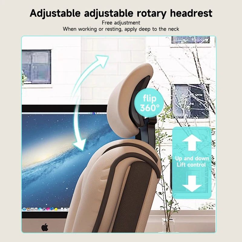 Ergonomic Executive Reclining Office Chair with Footrest Lumbar Support