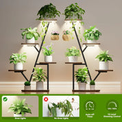SmartSpace™ 5-Tier Corner Plant Stand with Grow Lights (2-Pack) – Indoor Vertical Plant Shelf