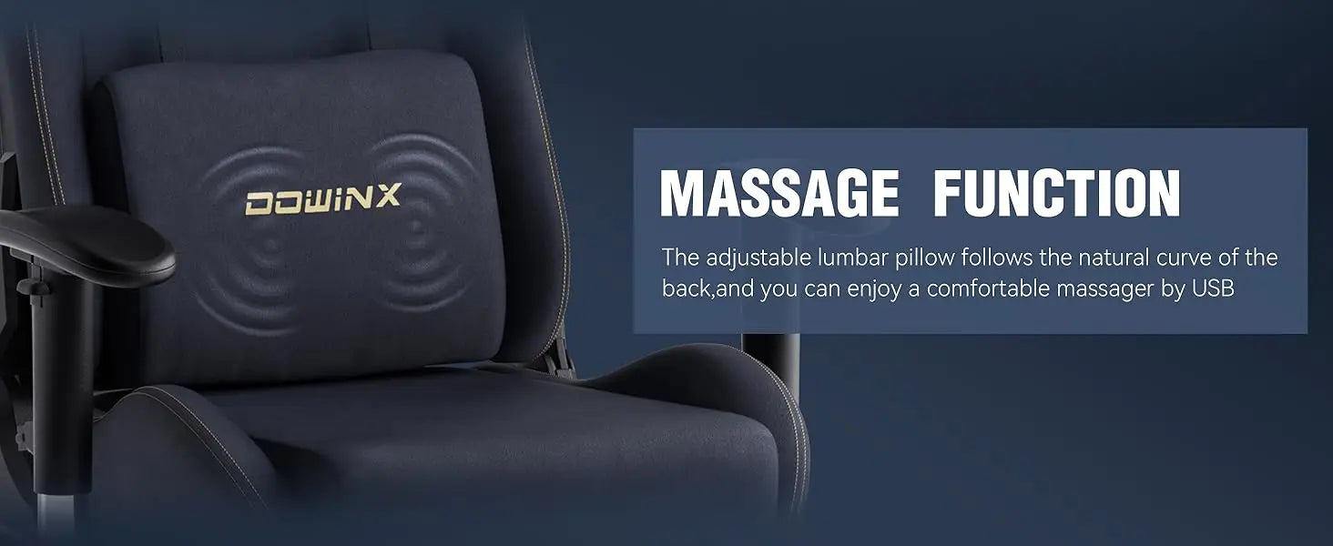 Gaming Chair with Massage Lumbar Support