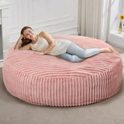 5ft Bean Bag Chairs, for Adults Large Beanbag Chair w/Stripe Plush Cover Big, bean bag Chair for Living Room Bedroom Dorm Office