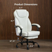 Ergonomic Big and Tall High Back Leather Office Chair with Lumbar Support and Footrest