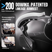 Dowinx Gaming Chair Fabric with Pocket Spring Cushion, High Back Ergonomic Computer Chair with Footrest for Adults