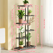 Plant Shelves Iron Potted Flower Plant Stand Rack Multiple Flower Pot Holder Shelf Indoor Outdoor Planter Display Organizer