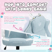 Ergonomic Gaming Chair with Removable Cute Bunny Ears
