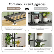 Plant Shelves Iron Potted Flower Plant Stand Rack Multiple Flower Pot Holder Shelf Indoor Outdoor Planter Display Organizer