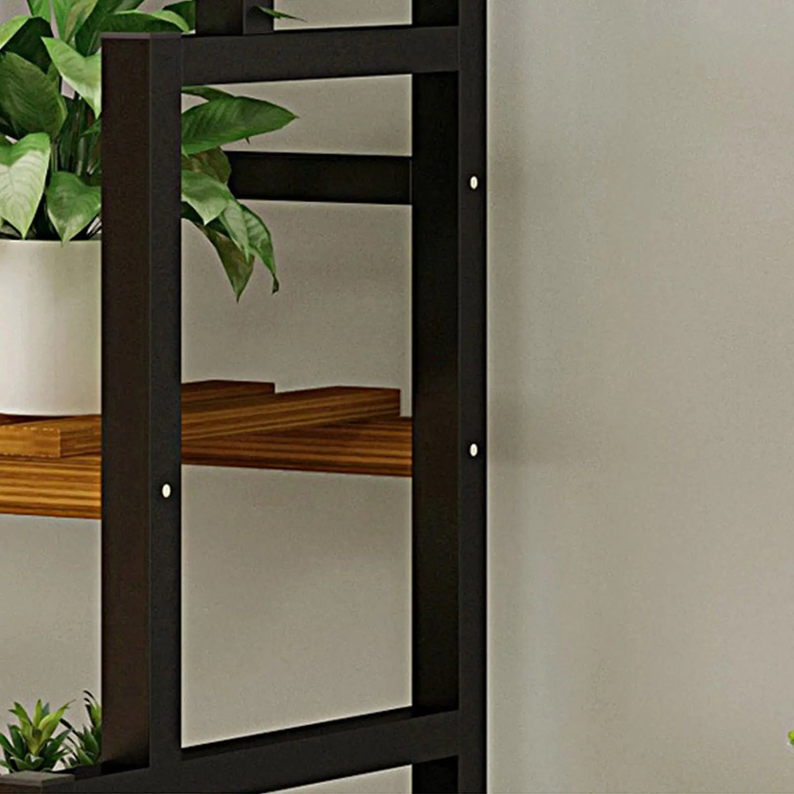 3 Tier Hanging Plant Stand, 68 Inch Tall Indoor Plant Shelves for Multiple Plants Display Wood Plants Shelf with Metal Frame for