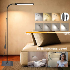 LED Floor Lamp - Adjustable Gooseneck Stand Light