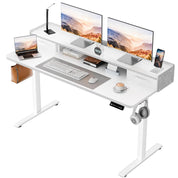 SmartHealth™ Electric Standing Desk with 2 Drawers – Adjustable Height Computer Desk with Storage