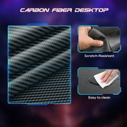 SpaceSmart Carbon Fiber Gaming Desk with Z-Frame – Compact Small Space Gaming Table & Modern Workstation