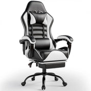 Ergonomic Racing Style Gaming Chair with Footrest
