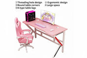 FurnishSpot™ SpaceSmart™ Pink Gaming Desk – Girls Study Desk Laptop Computer Table