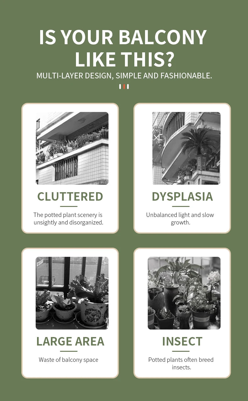 Home Garden Flower Pot Organizer