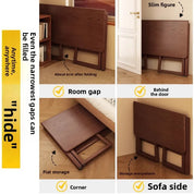 FurnishSpot™ SpaceSmart™ L-Shape Folding Bamboo Computer Desk – Corner Space-Saving Workstation