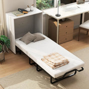 FurnishSpot™ Rolling Murphy Bed Cabinet with Mattress & Lockable Wheels