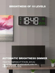 Aierwill N6 Digital Wall Clock - 16-inch LED Display