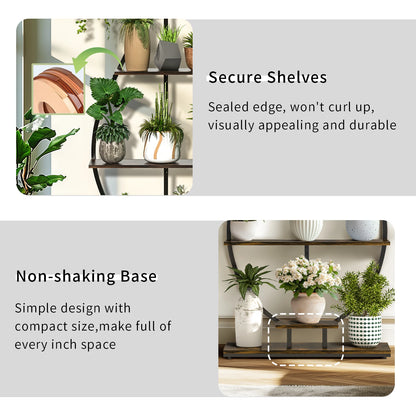 Large Vase Shaped 5 Tier Plant Stand for Home Patio Decor