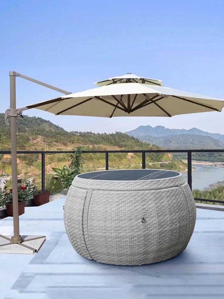 Restaurant Outdoor Wicker Dining Chair Table Set Garden Patio Set Outdoor Furniture Rattan