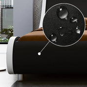 Bed Frame Full Size, Modern Low Profile Platform Stylish Faux Leather Upholstered Sleigh Bed with Adjustable Headboard,Bed Frame