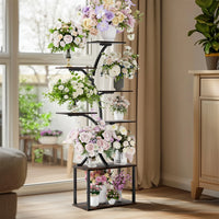 151CM Tall 7 Tier Tree-Shaped Plant Stand Display Rack Corner Flower Holder for Indoor Organizer Rack