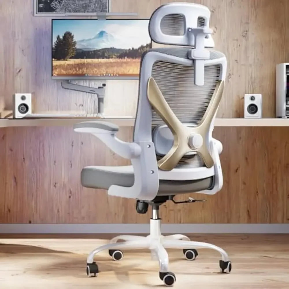 Ergonomic Mesh Office Chair w/ Lumbar Support, and Headrests