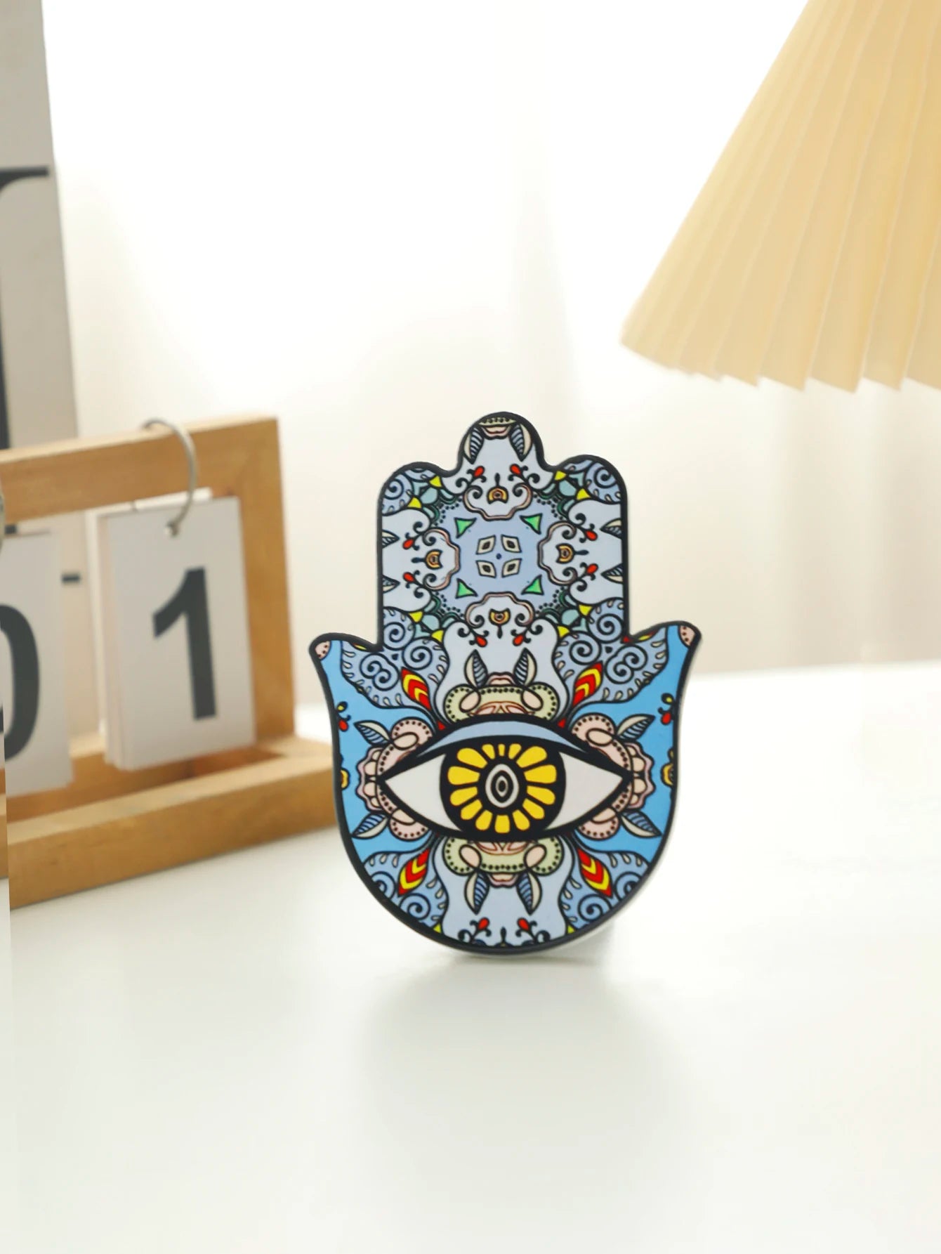 Evil Eye Hamsa Hand Ceramic Desk Ornament