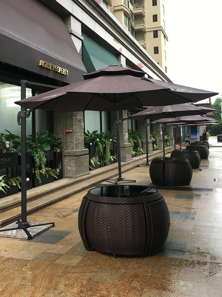Restaurant Outdoor Wicker Dining Chair Table Set Garden Patio Set Outdoor Furniture Rattan