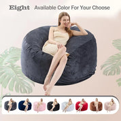 5FT Large Bean Bag，Bean Bag Chair with Filler Included，Memory Foam Bean Bag，Puff Chair，Living Room Furniture, Suitable