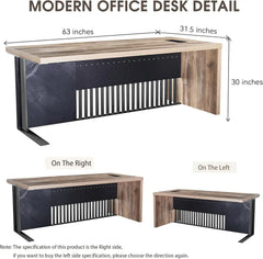 63in Modern Executive Office Computer Desk