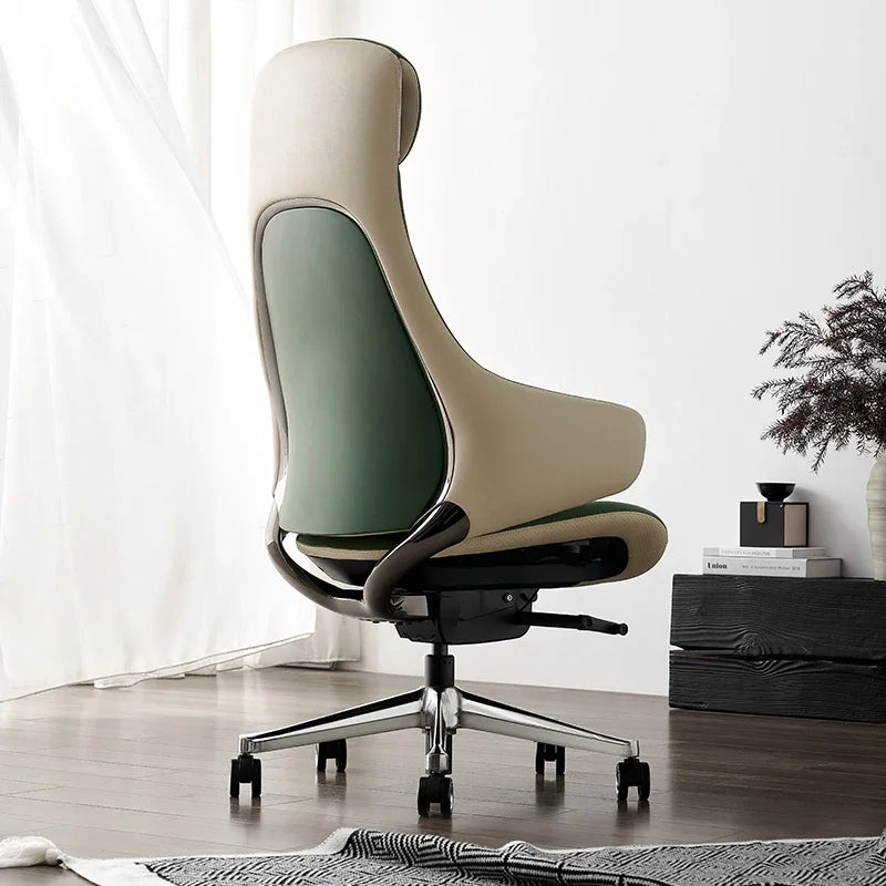 Nordic Leather Modern Ergonomic Office Chair
