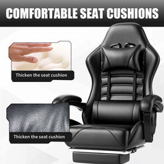 Ergonomic Racing Style Gaming Chair with Footrest