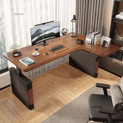 Luxury Corner Lift Computer Desks Home Office Furniture Designer L-shaped Wood Gaming Table Bedroom Student Dormitory Study Desk