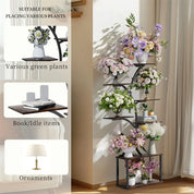Heavy Duty Display Rack Plant Stand Corner Flower Holder for Living Room, Patio