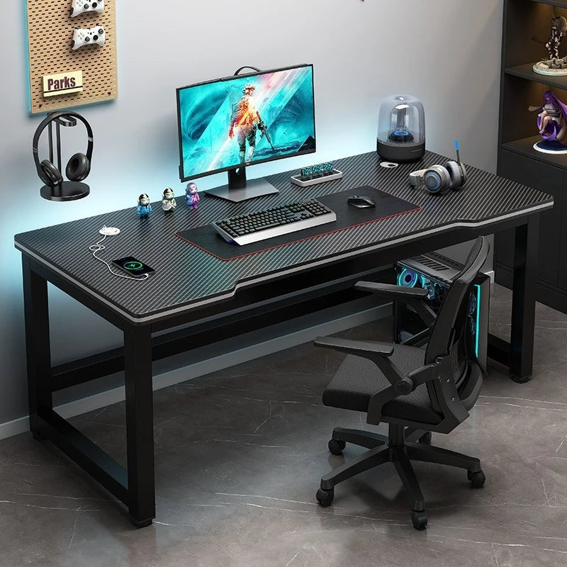 Computer desk, minimalist home gaming desk, small-sized carbon fiber patterned office desk, student study desk, bedroom desk