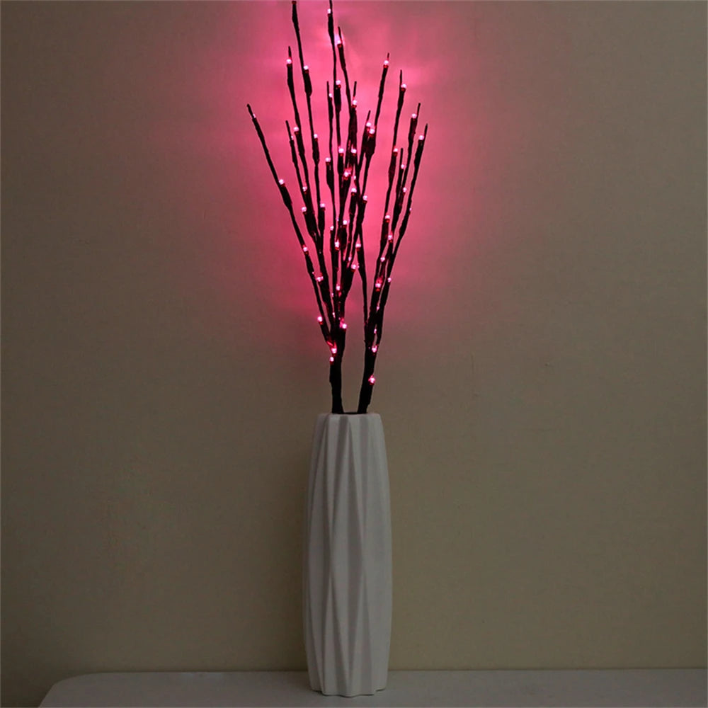 73cm 20 Bulbs LED Willow Branch Lamp Artificial Branch Willow Twig Vase Lights Battery Powered for Wedding Party Fairy DIY Decor