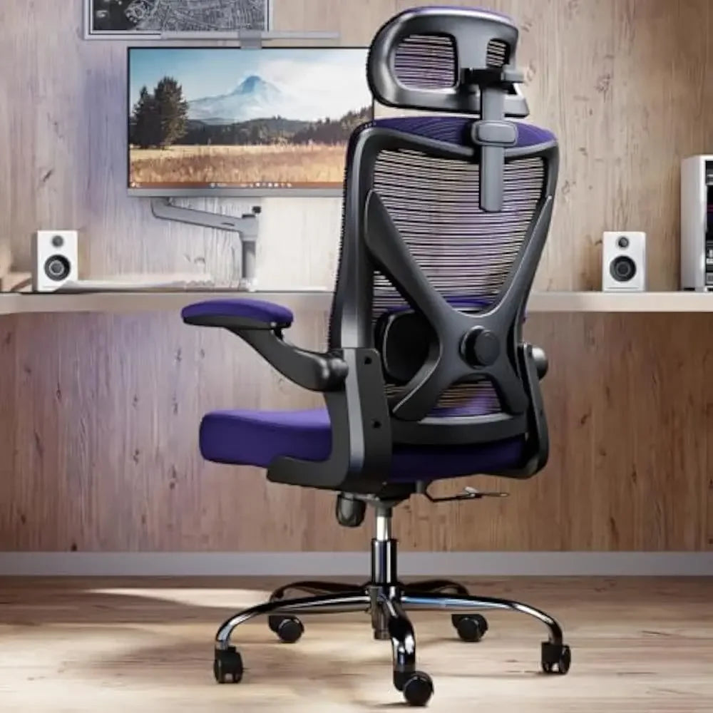 Ergonomic Mesh Office Chair w/ Lumbar Support, and Headrests