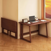 FurnishSpot™ SpaceSmart™ L-Shape Folding Bamboo Computer Desk – Corner Space-Saving Workstation