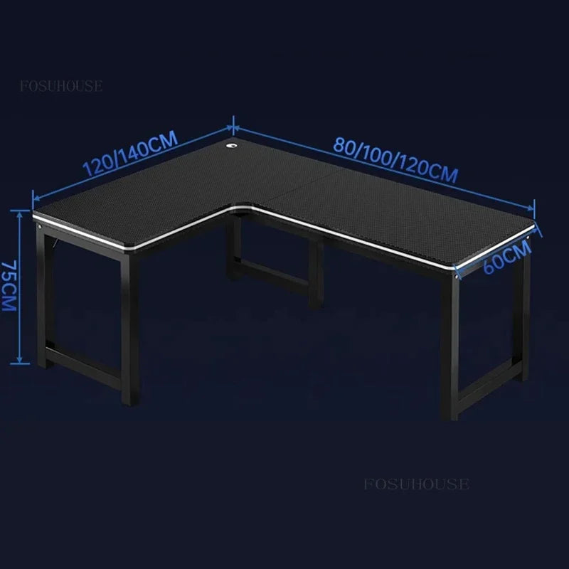 European Corner Computer Desks Home Desktop E-sports Table Double Desk Modern Bedroom Desk Workbench Internet Cafe Gaming Desk
