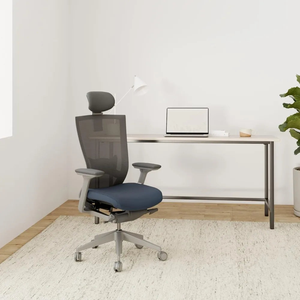 Ergonomic Office Chair with Adjustable Headrest, Lumbar Support, and 3D Armrest