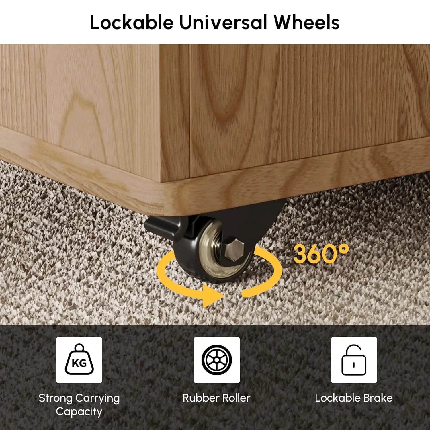 FurnishSpot Natural Lift-Top Coffee Table with Hidden Storage | 3-in-1 Multifunction Center Table with 4 Stools