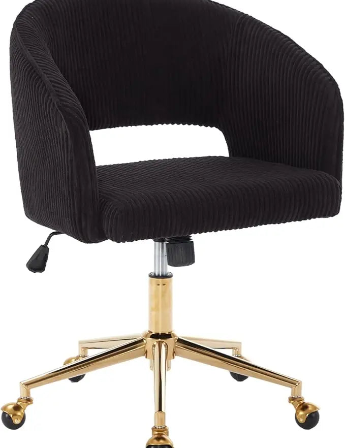 Home Office Chair Swivel Velvet Desk Chair Accent Armchair Upholstered Modern Tufted Chairs with Gold Base