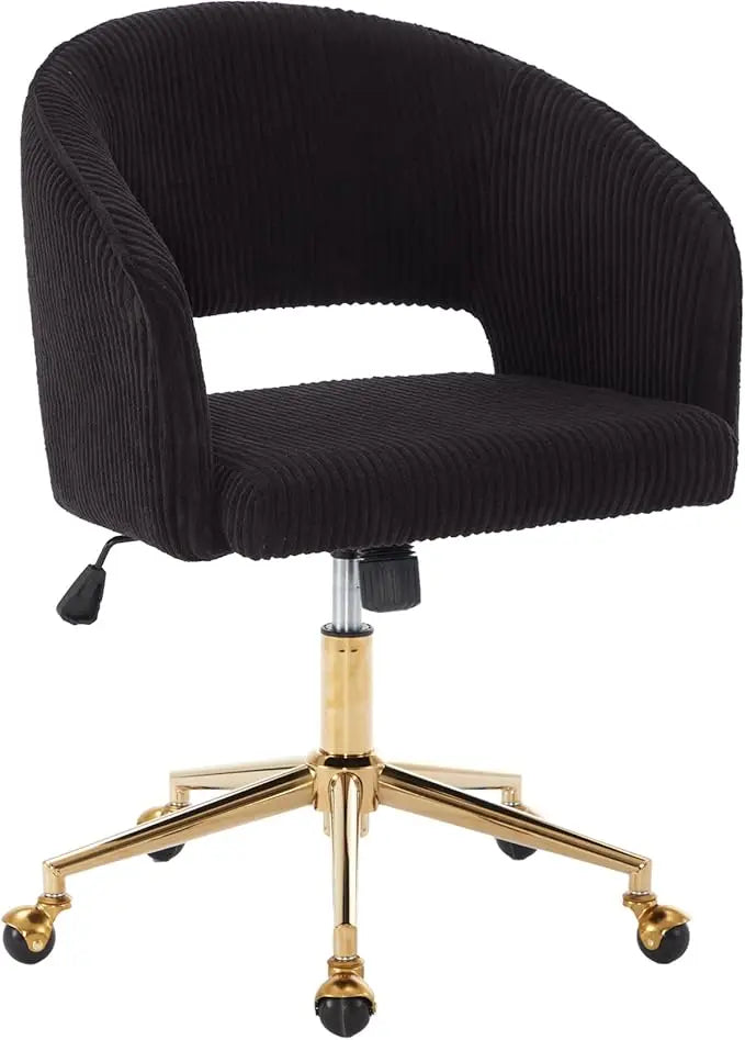 Home Office Chair Swivel Velvet Desk Chair Accent Armchair Upholstered Modern Tufted Chairs with Gold Base
