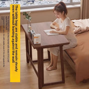 FurnishSpot™ SpaceSmart™ L-Shape Folding Bamboo Computer Desk – Corner Space-Saving Workstation