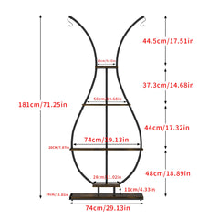 Large Vase Shaped 5 Tier Plant Stand for Home Patio Decor
